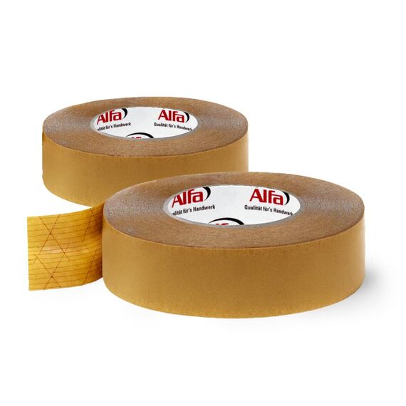 Alfa 2x Montageband Profi-Qualität 50 mm x 50 m doppelseitig klebend für Dampfbremse, Dampfsperre, Unterspannbahn schnelle und sichere Montage
