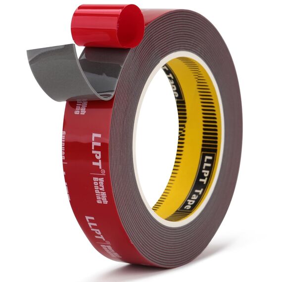 LLPT Doppelseitiges Klebeband Montageband | 25MM*5.5M | Wasserdicht Doppelseitiges Klebeband | Fotorahmen Aufhängebänder für Poster Auto Heimdekoration Nagelboxen(G461125mm)