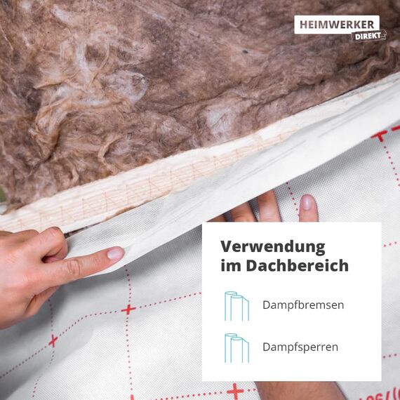 Alfa 2x Montageband Profi-Qualität 50 mm x 50 m doppelseitig klebend für Dampfbremse, Dampfsperre, Unterspannbahn schnelle und sichere Montage