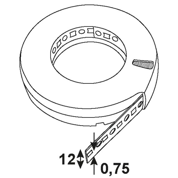 Connex Montageband 12 x 0,75 mm 10 m, verzinkt, HV2910
