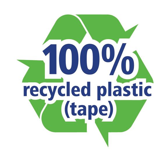 tesa Doppelseitiges Klebeband PRO NATURE - stark und vielseitig, als Verlegeband für Böden sowie zum Basteln geeignet - aus 100% recyceltem Kunststoff - 25 m x 50 mm