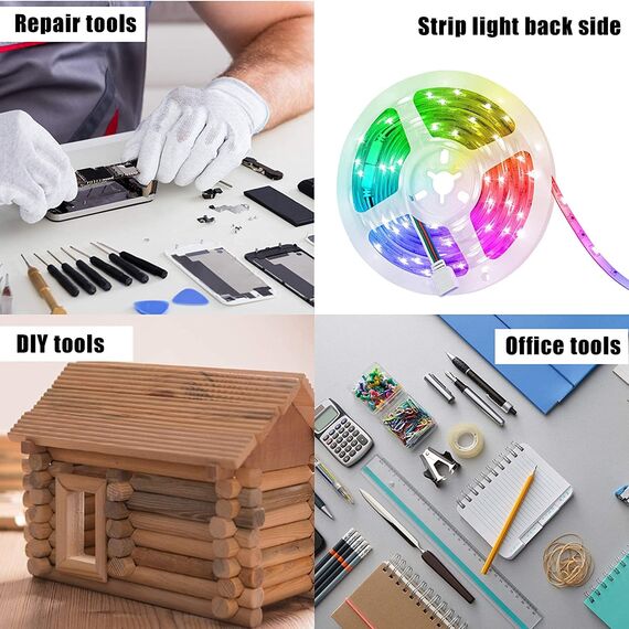 Realth Doppelseitiges Klebeband 38mm x 15m | Montageband Starke Klebende Klare für Leder Arbeit Telefon Reparatur Handwerk LED Streifen Licht Büro Home Auto Deco