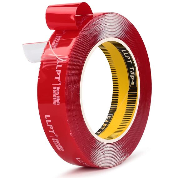 LLPT Doppelseitiges Klebeband Montageband | 25MM*5.5M | Wasserdicht Doppelseitiges Klebeband | Fotorahmen Aufhängebänder für Poster Auto Heimdekoration Nagelboxen(WA035)