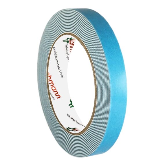 KLEBESHOP24 Duplocoll 918 | Doppelseitiges Spiegelklebeband | Abmessung wählbar | 1 mm dick | Aus weißem PE-Schaum | Hochqualitatives Montageklebeband von Lohmann / 9 mm x 5 m