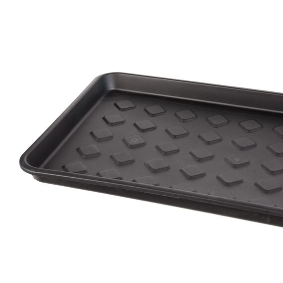 BigDean 2er Set Schuhabtropfschale Schuhablage groß - Abtropfschale für Schuhe - 71,5 x 34,5 x 3 cm - Schuhmatte mit erhöhtem Rand - Schuh-Abtropfschale für Regen, Herbst & Winter - Made in EU