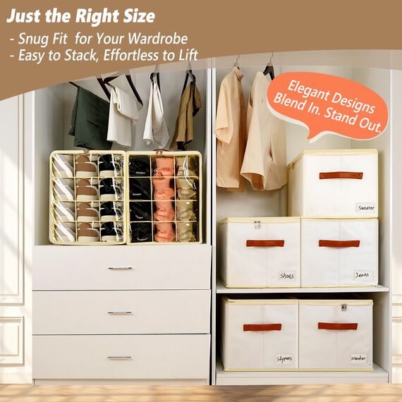 Patinao Schuhaufbewahrung Schuhorganizer Schuhschrank - Schuhboxen Stapelbar Schuhregal Platzsparend Schuh Organizer für Schrank Shoe Rack Schuhablage Schuhe Aufbewahrung (1 Stück)