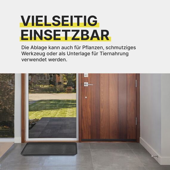 Bestlivings Schuhabtropfschale (4er Pack - Anthrazit) Schuhablage (50x38x2,5cm) wasserdichte Schuhwanne - Aptropfunterlage für schmutzige und nasse Schuhe, Schuhmatte für Haus Garten