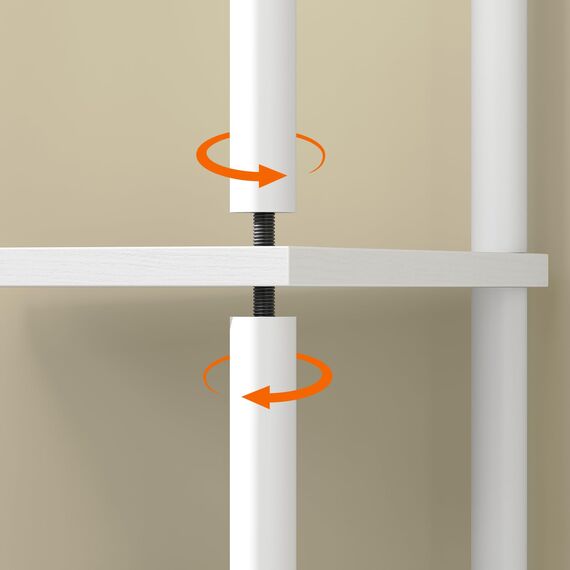 HOOBRO Vertikales Schuhregal, 8-lagiges Schuhregal, schmales Schuhablage, Schuhschrank, Schuhständer, Verdrehstruktur, für Eingang, Flur, Wohnzimmer, Schlafzimmer, Weiß EWW22XJ01