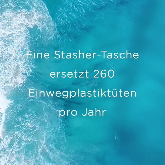 Stasher Wiederverwendbare Silikonbeutel zur Aufbewahrung von Lebensmitteln, 2er Set Pocket, Klar & Aqua, Hitze-, Spülmaschinen- & Gefrierfest, Umweltfreundlich, Tragbare Tasche, 2 x 118 ml