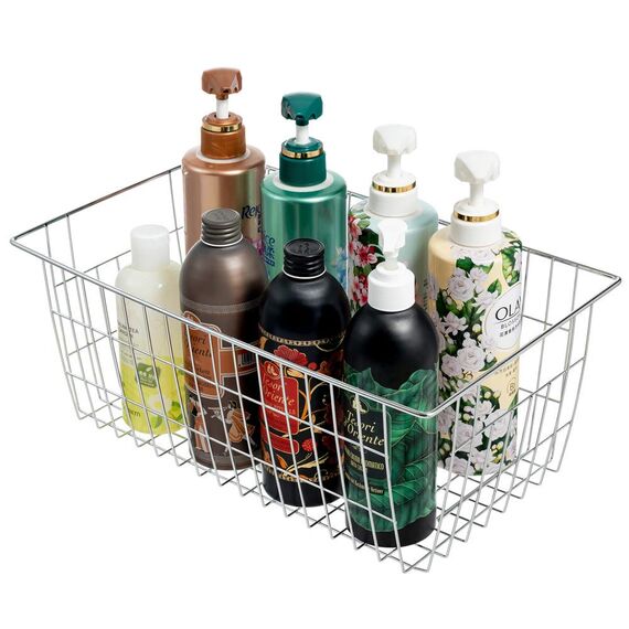 SANNO Gefrierkörbe, Bauernhaus-Organizer, Draht-Metall-Aufbewahrungsbehälter, großer Organizer, langlebiger Metallkorb, Speisekammer, Organizer für Küchenschränke, Gefrierschrank, Zuhause, 3er-Set