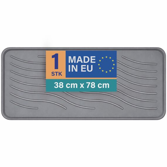 Bestlivings Schuhabtropfschale (Anthrazit) XXL Extra Große Schuhablage (78x38x2,5cm) wasserdichte Schuhwanne - Aptropfunterlage für schmutzige und nasse Schuhe, Schuhmatte für Haus Garten