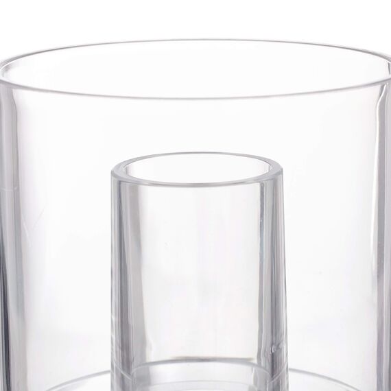 Relaxdays Acryl Organizer im 3er Set, Wattestäbchen Aufbewahrung, Wattepadhalter, mit Deckel, Pflegeleicht, transparent