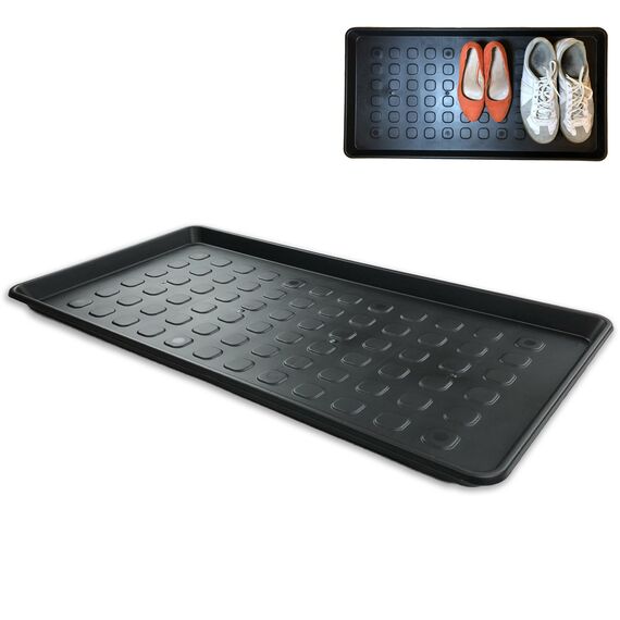 fratrisPRO 1 STK. | XXL Schuhabtropfschale Schuhmatte Ablage | Schuhablage mit erhöhtem Rand Set Abtropfschale große Schuhunterlage Napfunterlage, aus Polypropylen