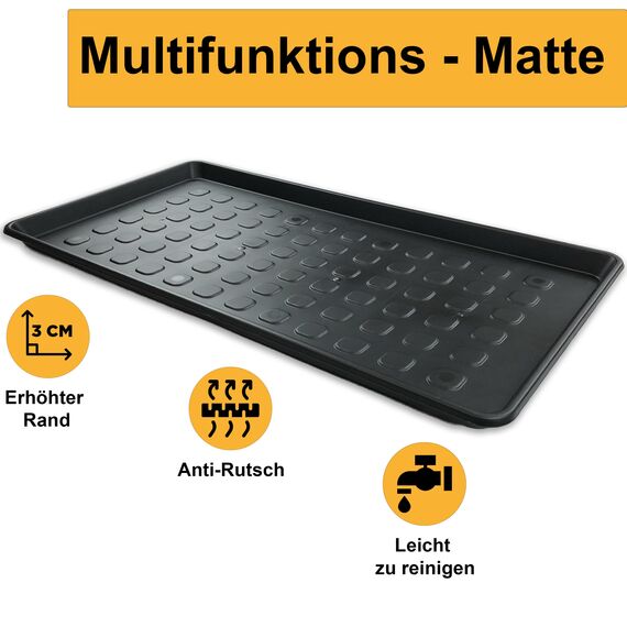 3 STK. | XXL Schuhabtropfschale Schuhmatte Ablage | Schuhablage mit erhöhtem Set Abtropfschale große Schuhunterlage Napfunterlage