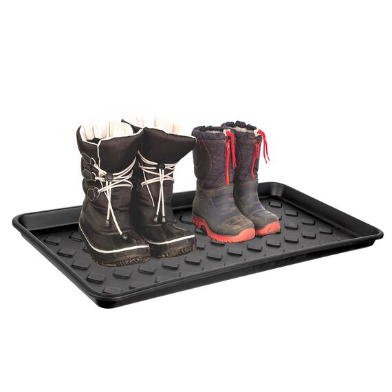BigDean 3er Set Schuhabtropfschale Schuhablage groß - Abtropfschale für Schuhe - 71,5 x 34,5 x 3 cm - Schuhmatte mit erhöhtem Rand - Schuh-Abtropfschale für Regen, Herbst & Winter - Made in EU
