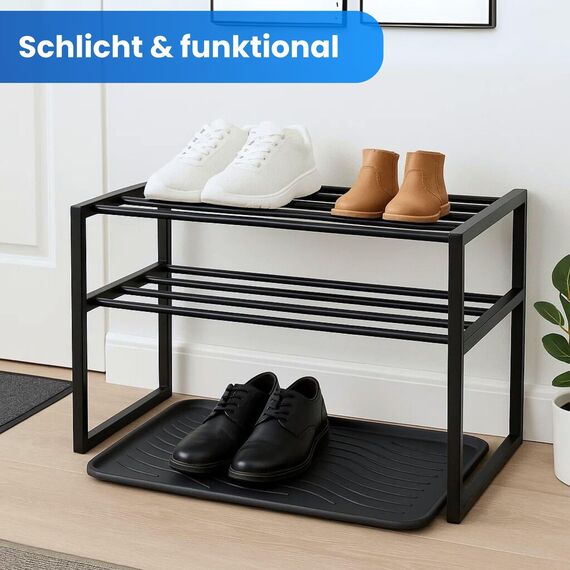 Bestlivings Schuhabtropfschale (Hellgrau) XXL Extra Große Schuhablage (78x38x2,5cm) wasserdichte Schuhwanne - Aptropfunterlage für schmutzige und nasse Schuhe, Schuhmatte für Haus Garten
