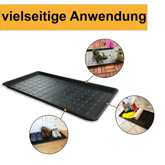 3 STK. | XXL Schuhabtropfschale Schuhmatte Ablage | Schuhablage mit erhöhtem Set Abtropfschale große Schuhunterlage Napfunterlage