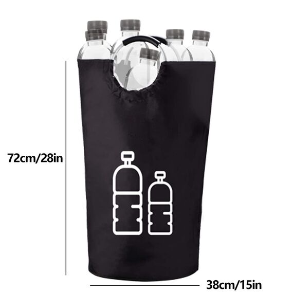 ZUMLLOMA Leergut Flaschensammler 82L, Pfandflaschen Aufbewahrung Wiederverwendbar, Leergut Sammelbehälter Flaschen Wasserdicht, Aluminium Griffe, Faschen Aufbewahrung für Küche, Garten, Camping