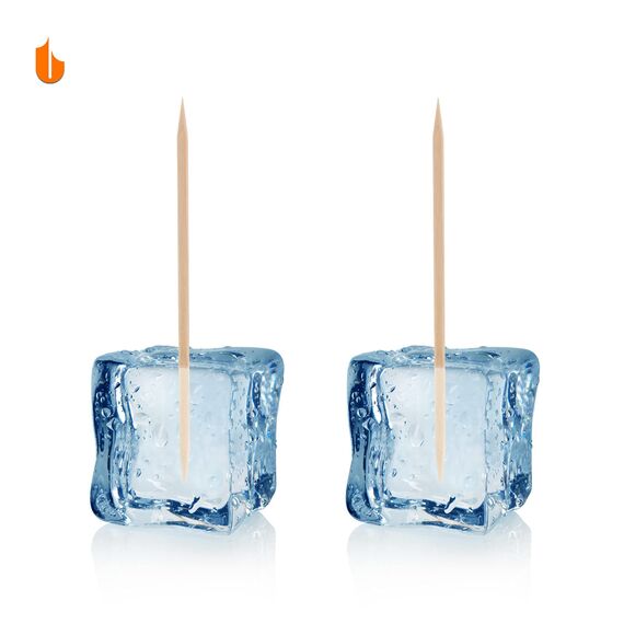 Urbanstrive Stabiler, sicherer Zahnstocherhalter mit 800 Naturholz-Zahnstochern für die Zahnreinigung, einzigartige Dekoration für Zuhause, außergewöhnliches Geschenk, 2 Stück, Blau