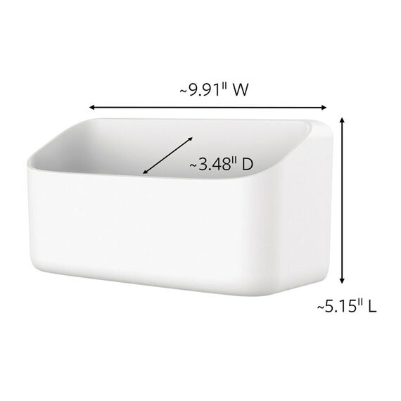 Command 4,5 kg großer Aufbewahrungsbehälter mit 4 Streifen, 25,2 x 8,6 x 13,1 cm, beschädigungsfreies Aufhängen hoher Lasten, für die ordentliche Aufbewahrung von Reinigungsmitteln, auch für
