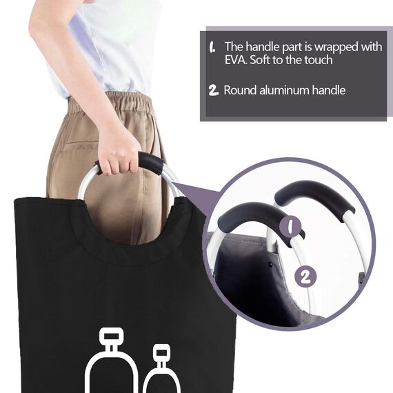 ZUMLLOMA Leergut Flaschensammler 82L, Pfandflaschen Aufbewahrung Wiederverwendbar, Leergut Sammelbehälter Flaschen Wasserdicht, Aluminium Griffe, Faschen Aufbewahrung für Küche, Garten, Camping