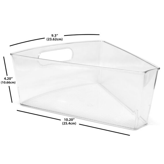 Kitchen Spaces KSCL2S6-AMZ Corner Lazy Susan Küchenorganisation, Kunststoff, Transparent