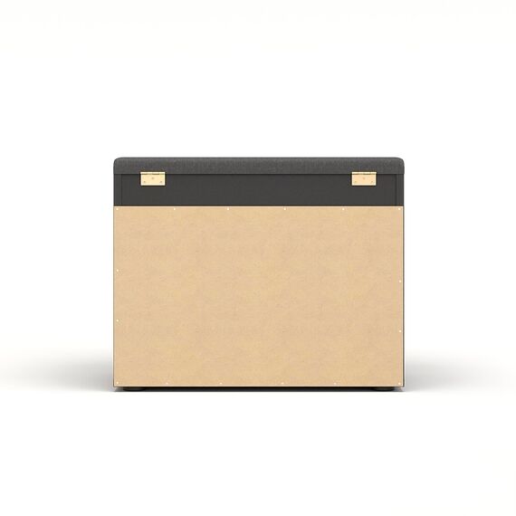 KOMTO Schuhbank mit Sitzfläche - Schuhregal Bank mit Stauraum Schwarz 60 x 48 x 32 cm Kleiner Schuhschrank mit Sitzbank Flur Bank Garderobenbank Sofia