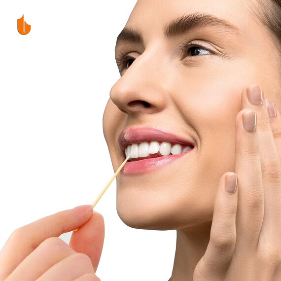 Urbanstrive Stabiler, sicherer Zahnstocherhalter mit 800 Naturholz-Zahnstochern für die Zahnreinigung, einzigartige Dekoration für Zuhause, außergewöhnliches Geschenk, 2 Stück, Blau