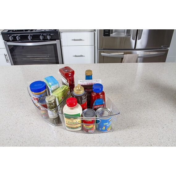 Kitchen Spaces KSCL2S6-AMZ Corner Lazy Susan Küchenorganisation, Kunststoff, Transparent