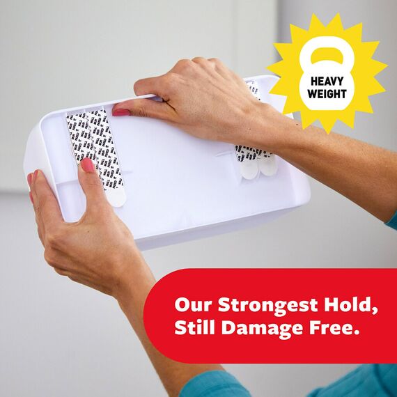 Command 4,5 kg großer Aufbewahrungsbehälter mit 4 Streifen, 25,2 x 8,6 x 13,1 cm, beschädigungsfreies Aufhängen hoher Lasten, für die ordentliche Aufbewahrung von Reinigungsmitteln, auch für