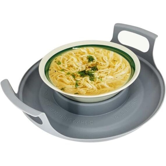 Mikrowellenkühlplatte und Spillover-Caddy mit Griffen Für Schüsseln, Teller und Mikrowellen-Mahlzeiten, BPA-frei