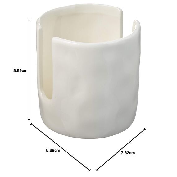 Mud Pie Schwammhalter für die Küche, gebrochenes Weiß