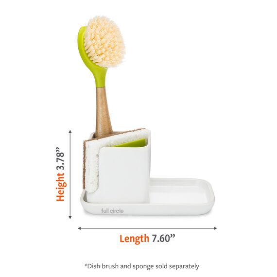 Full Circle FC17404W Stash Keramik-Spülbecken-Caddy und Organizer, grün/weiß