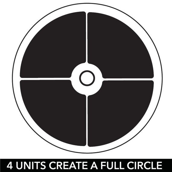mDesign 2er-Set Aufbewahrungskorb (groß) – praktischer Küchen Organizer aus haltbarem Kunststoff – viertelförmiger Aufbewahrungsbehälter für Ecken – zum Kreis kombinierbar – durchsichtig