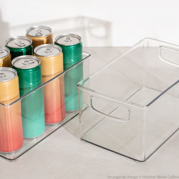 Youngever 2er Set 25 x 15 x 12 cm Kühlschrankbehälter, Speisekammer Organizer, Aufbewahrungsbox Kühlschrank