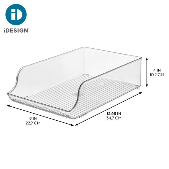 InterDesign iDesign Wasserflaschen-Organizer für Kühlschrank, 2er-Set, transparent