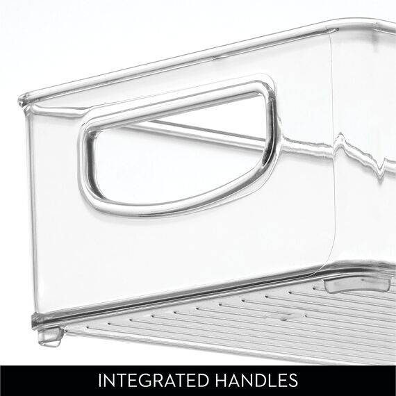 iDesign InterDesign Home Kitchen Organizer Mülleimer für Speisekammer, Kühlschrank, Gefrierschrank und Aufbewahrungsschrank, 40,6 x 15,2 x 7,6 cm, robustem, Kunststoff, Transparent, 1 Stück, Medium