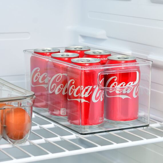 Youngever 2er Set 25 x 15 x 12 cm Kühlschrankbehälter, Speisekammer Organizer, Aufbewahrungsbox Kühlschrank