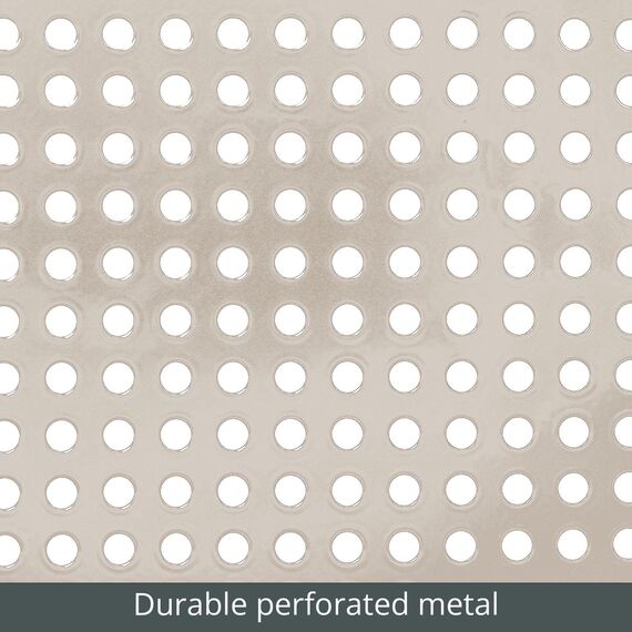 mDesign Regaleinsatz für Küchenschrank – verstellbare Geschirrablage aus Metall für mehr Abstellfläche – stapelbarer Schrankeinsatz zum Ausziehen – mattsilberfarben