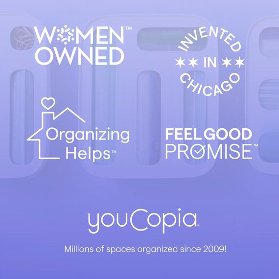 YouCopia StoraBag Schubladenspender für Lebensmittelbeutel, 3 Schlitze, Kunststoff, Sandwichbeutel, Organizer für die Küche, Weiß