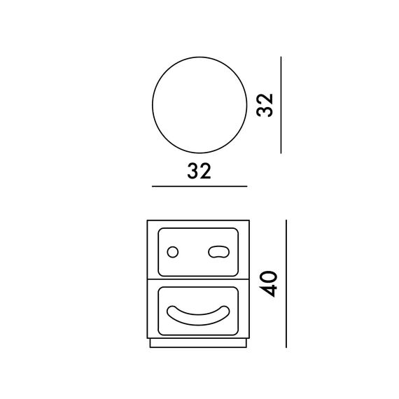 Kartell Componibili Container zwinkernd, Kunststoff, Rot, 32 x 32 x 40 cm