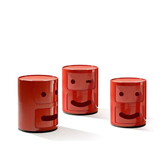 Kartell Componibili Container neutral, Kunststoff, Rot, 32 x 32 x 40 cm