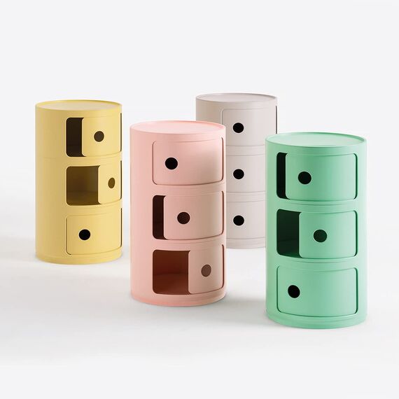 Kartell Componibili Bio, Container 3-fächer, Grün