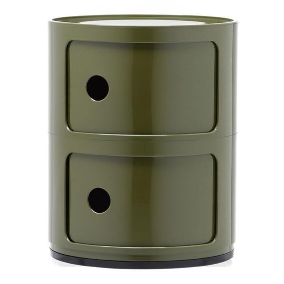 Kartell Componibili, 2 Elements, Grün, Runde Basis