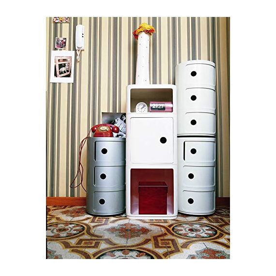 Kartell Componibile, Acrylnitril-Butadien-Styrol, Weiß, 3 Fächer