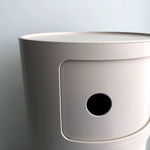 Kartell Componibili Bio, Container 3-fächer, Crémefarben