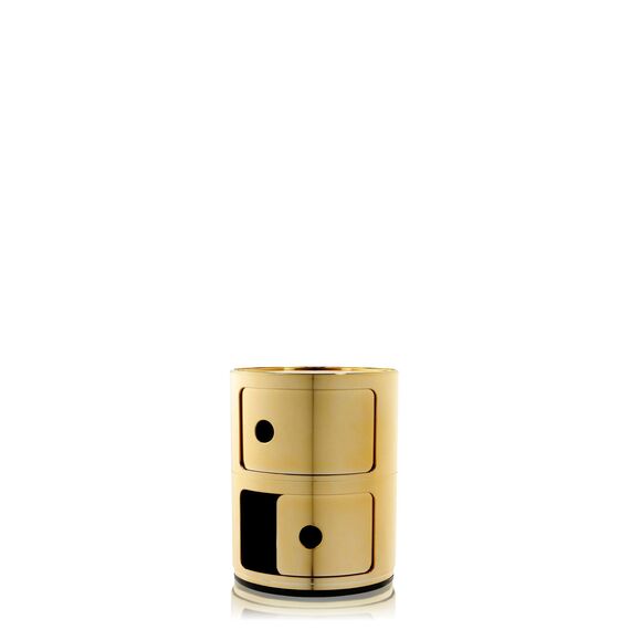 Kartell Componibili, 2 Elements, Gold, Runde Basis
