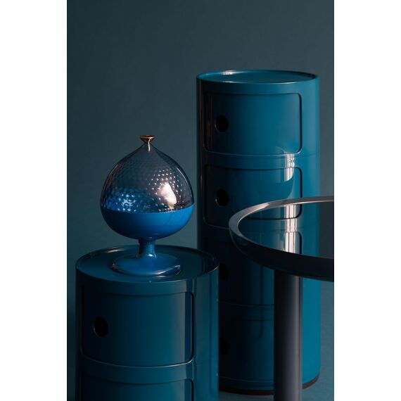 Kartell Componibili, 2 Elements, Blau, Runde Basis