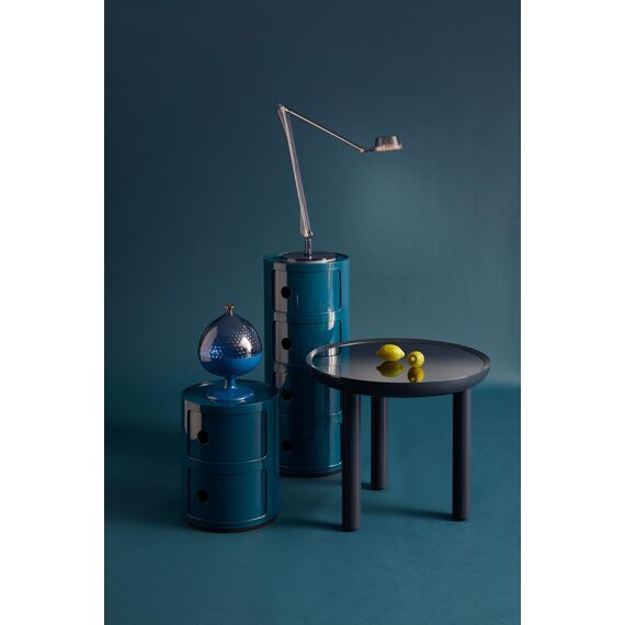 Kartell Componibili, 2 Elements, Blau, Runde Basis