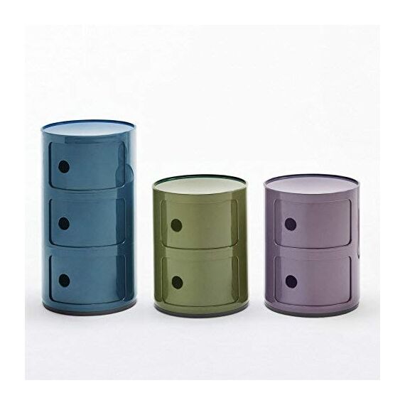 Kartell Componibili, 2 Elements, Violet, Runde Basis